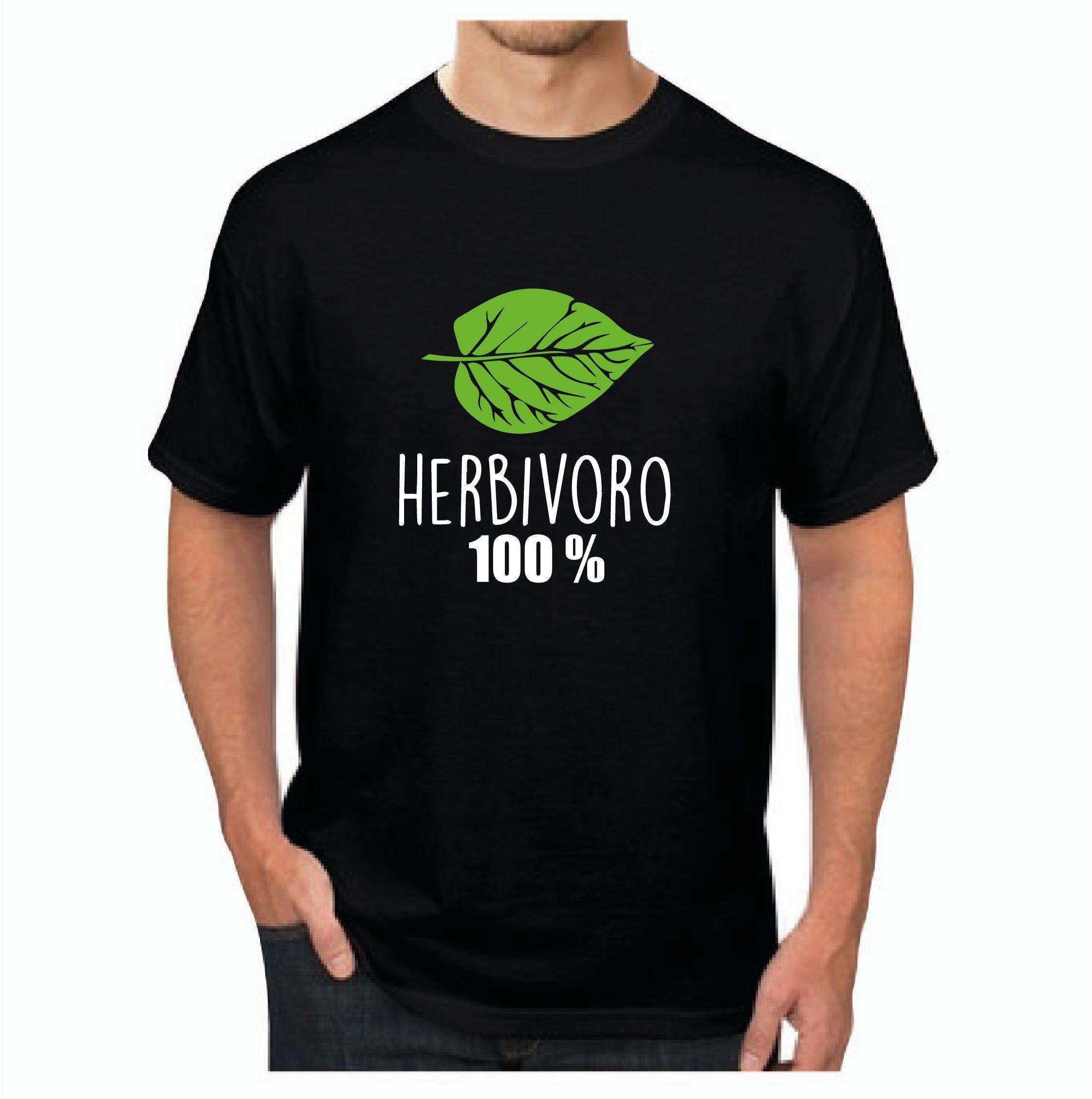 POLERA 100 5 ALGODON DISEÑO VEGANO HERBIVORO 100 % -1