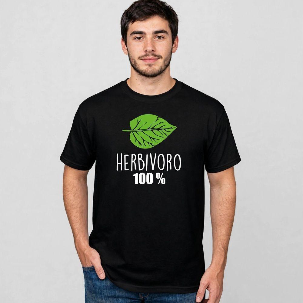 POLERA 100 5 ALGODON DISEÑO VEGANO HERBIVORO 100 % -1