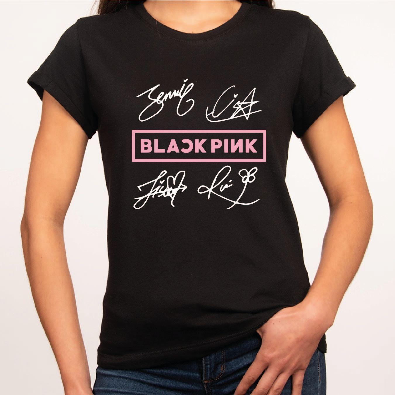 POLERA ALGODÓN BLACK PINK KOREANO MODA KPOP-0