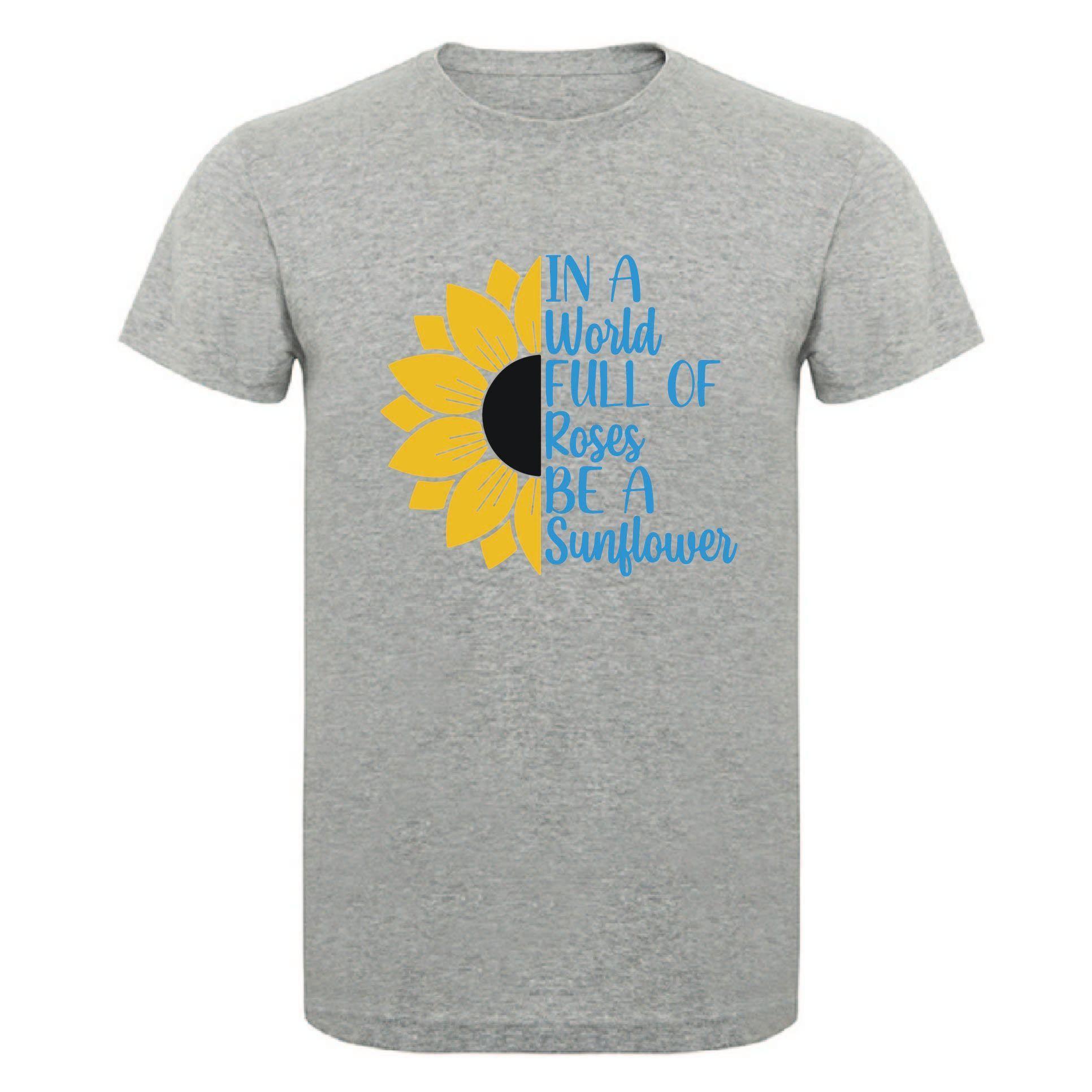 POLERA  ALGODÓN  MUJER GIRASOL, SUNFLOWER, FLORES, -0