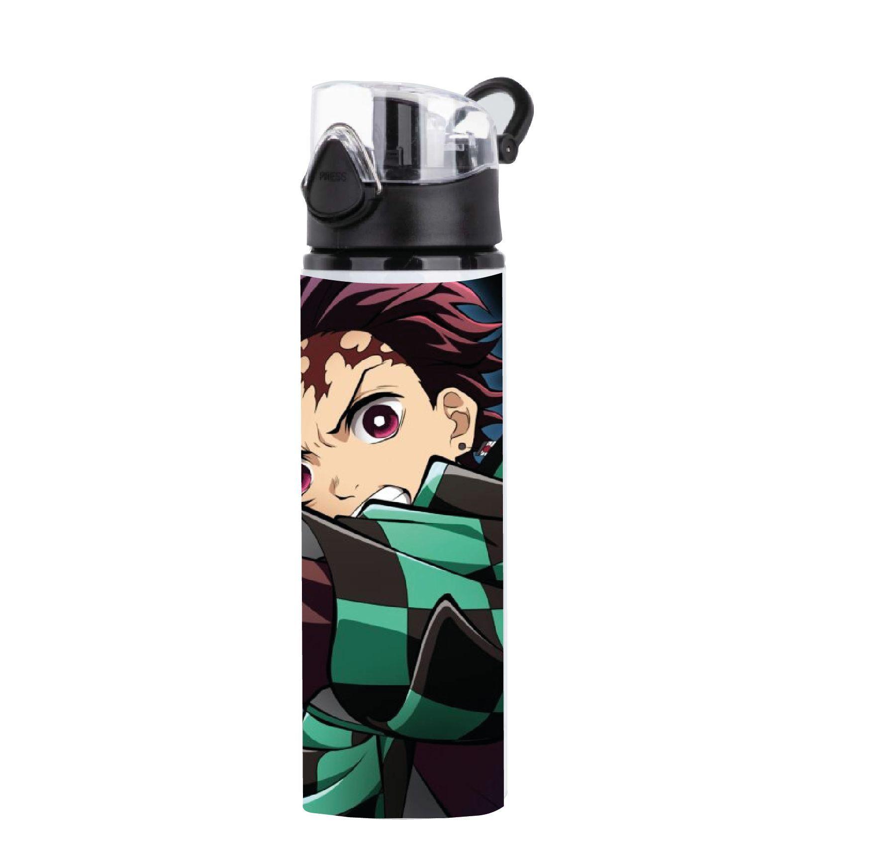 SET DISEÑO TANJIRO KIMETSU NO YAIBA  BOTELLA, TERMO , TAZÓN-3