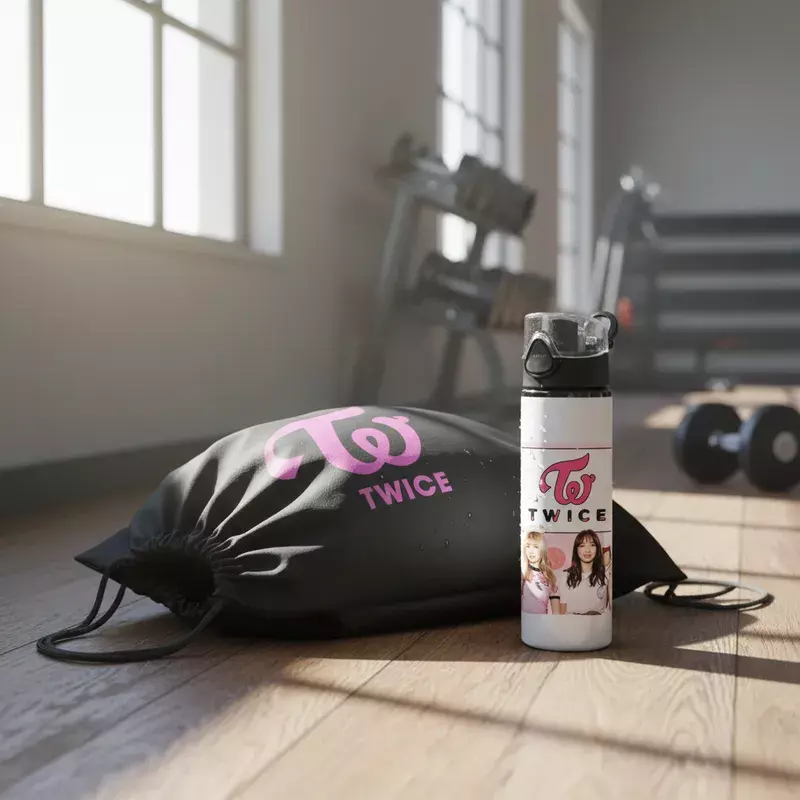 SET Botella Aluminio con Morral Twice Kpop -2