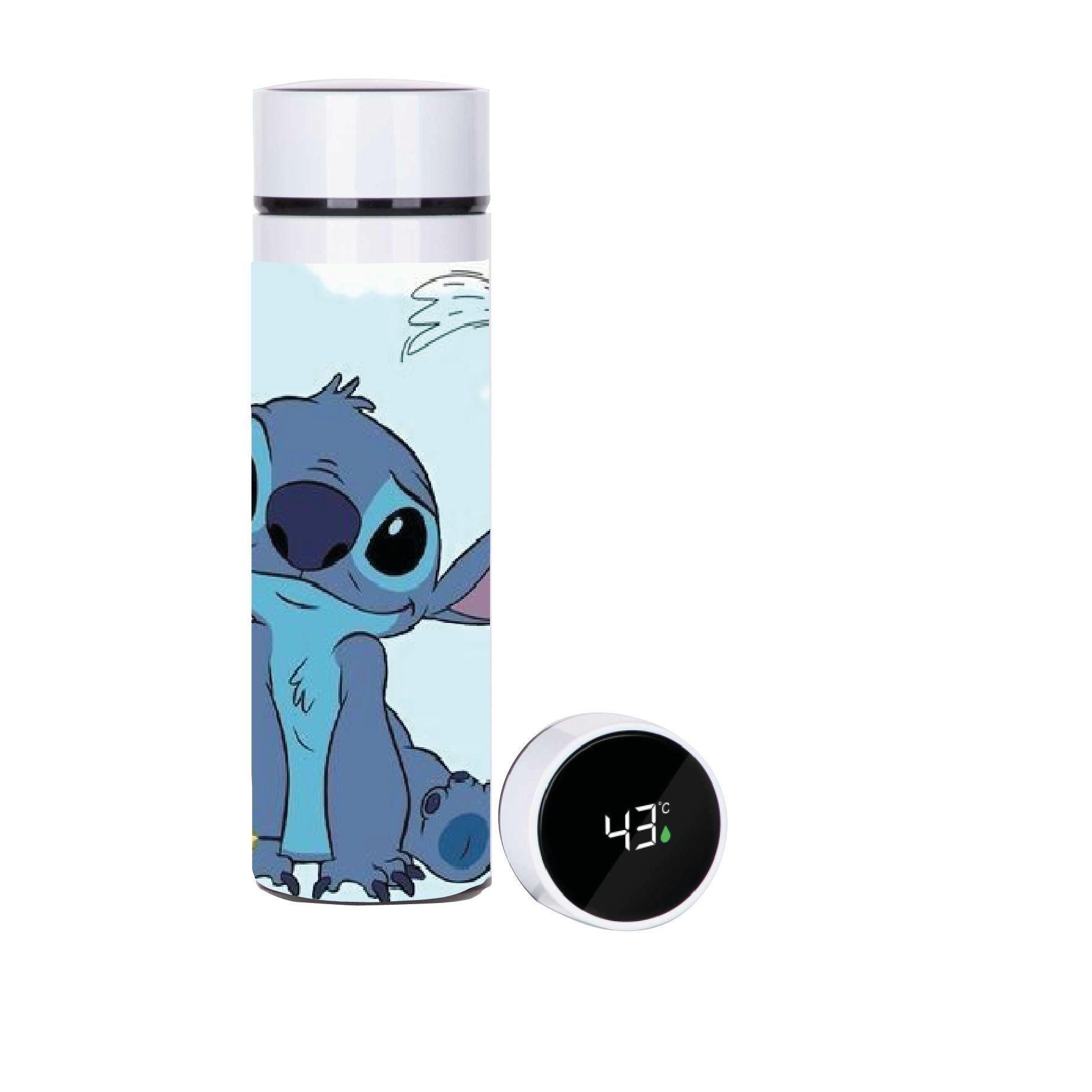 SET  STITCH DE LILO AND STITCH TERMO  450 ML, TAZÓN 300 CC CERÁMICO Y BOTELLA 750 ML-1