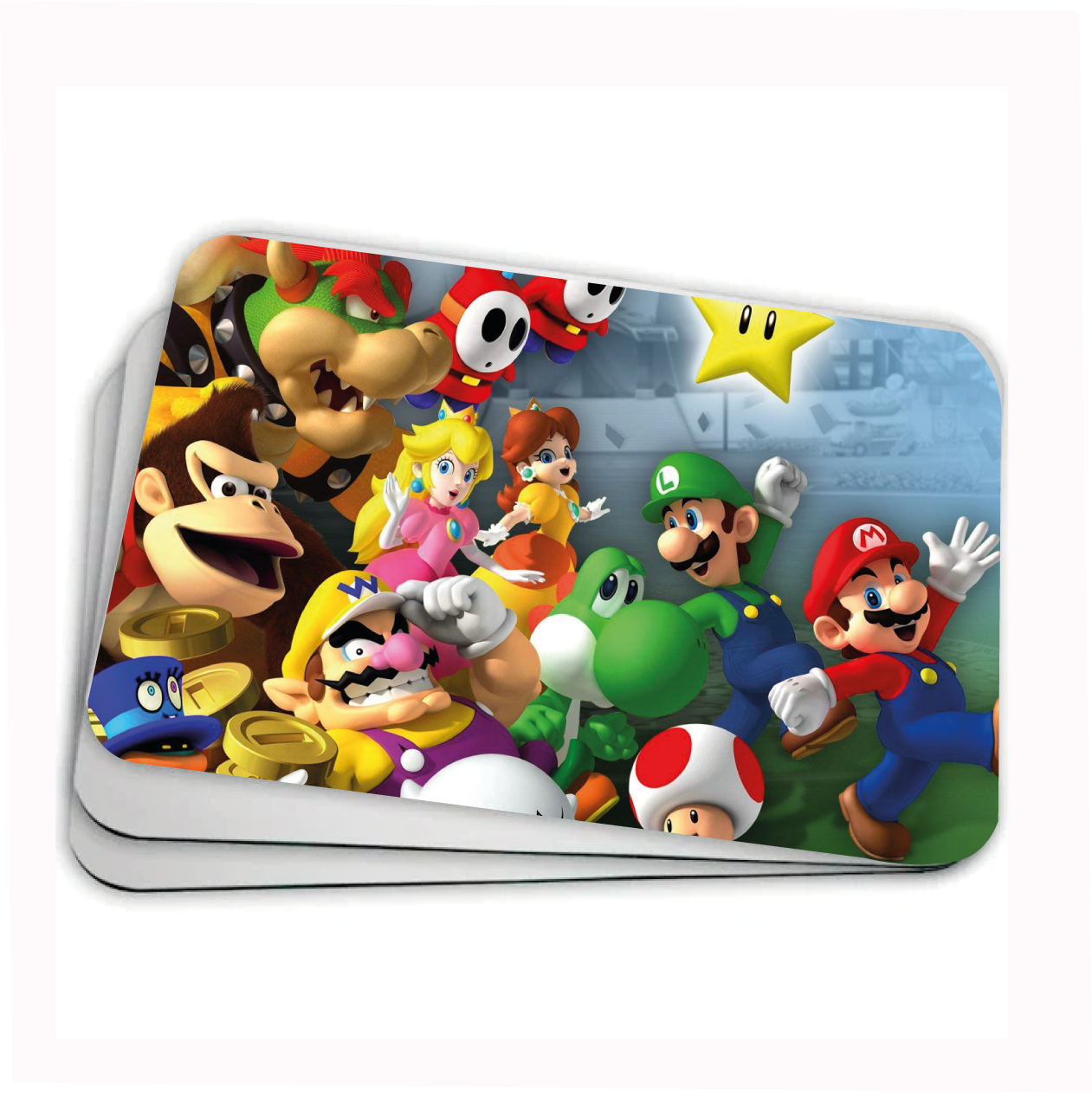 MOUSE PAD 22 X 18 CM  DISEÑO MARIO BROS GAME JUEGOS DE VIDEO-0