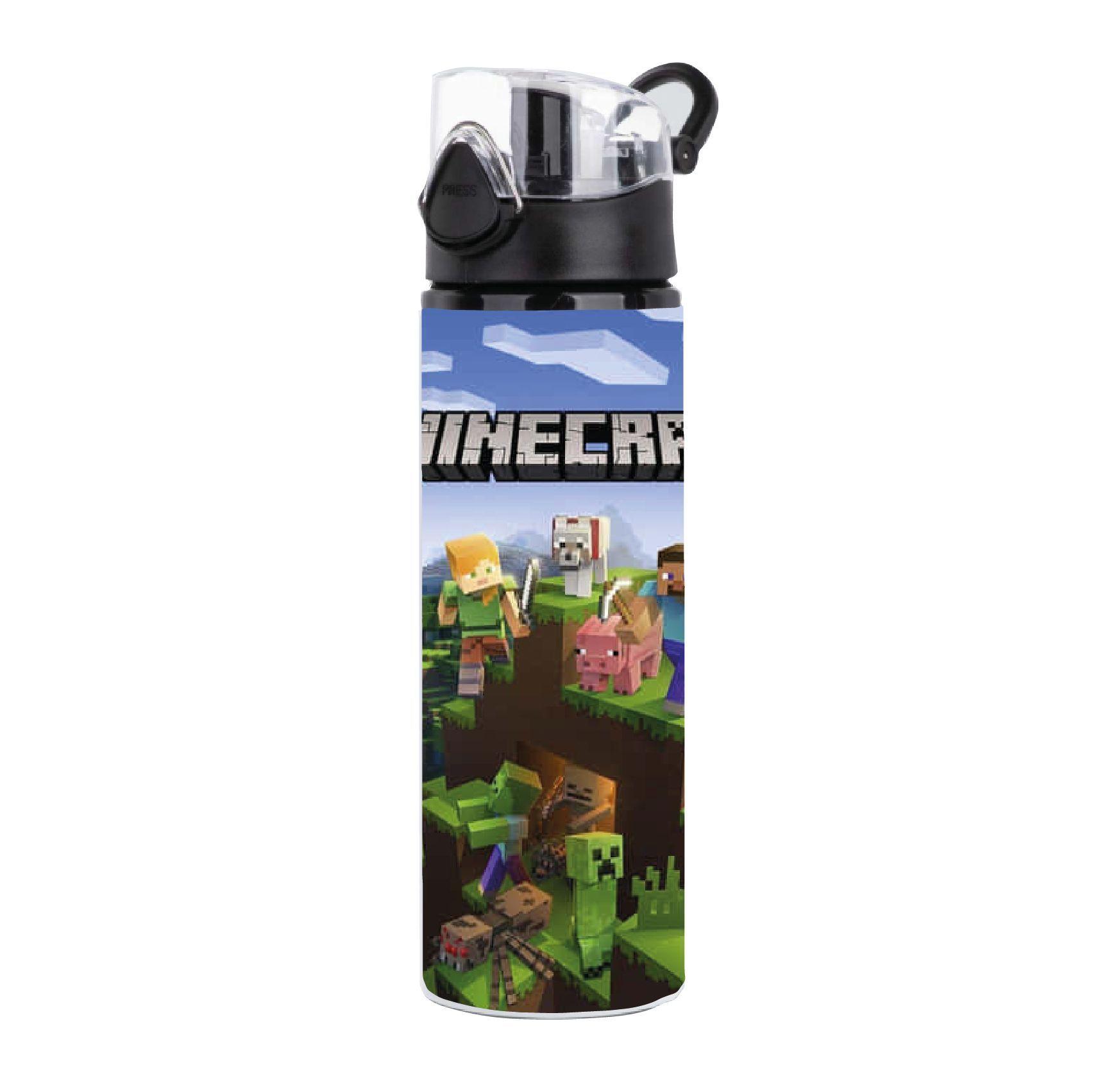 SET BOTELLA 750 ML , TERMO 450 ML Y TAZON 300 ML  MINECRAFT-2