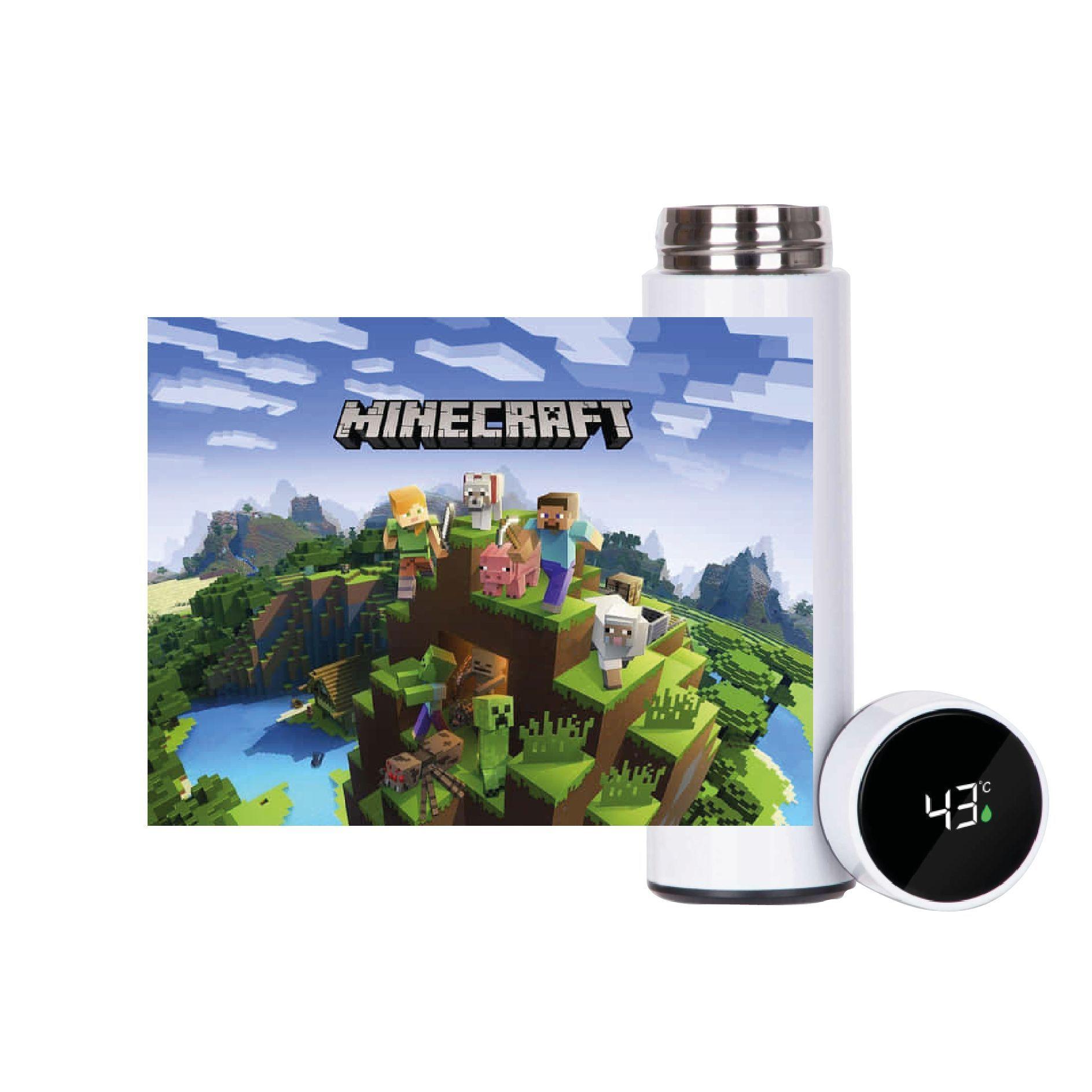 SET BOTELLA 750 ML , TERMO 450 ML Y TAZON 300 ML  MINECRAFT-3