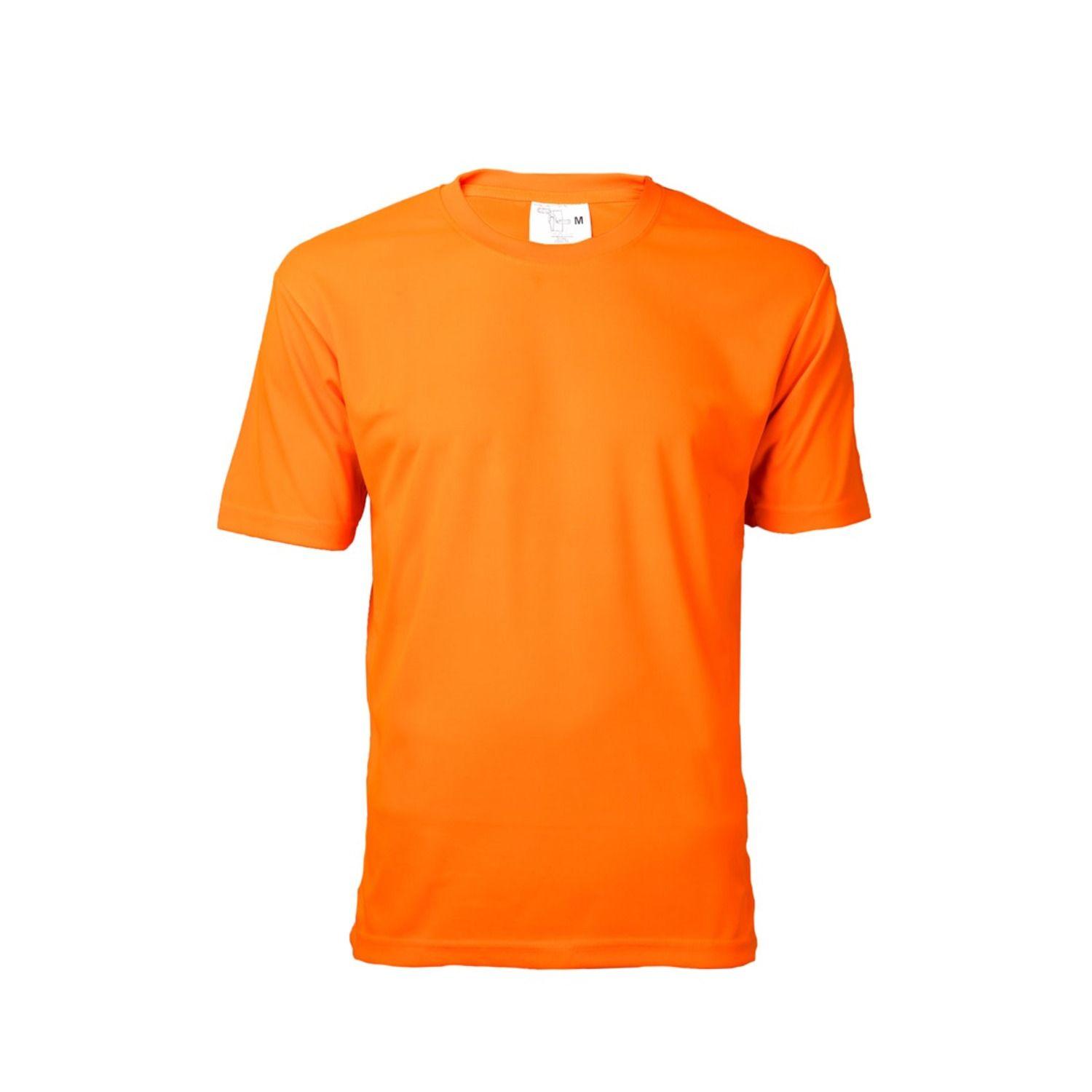 Polera Cuello Polo MC Fluor Naranja-0