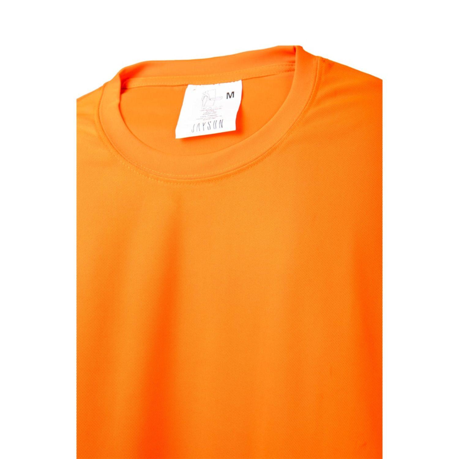 Polera Cuello Polo MC Fluor Naranja-1
