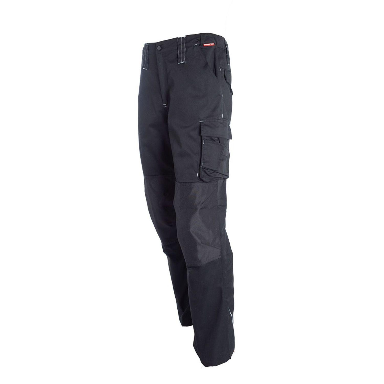 Pantalón Cargo Con Refuerzo Hombre T/C 80/20 Negro-1
