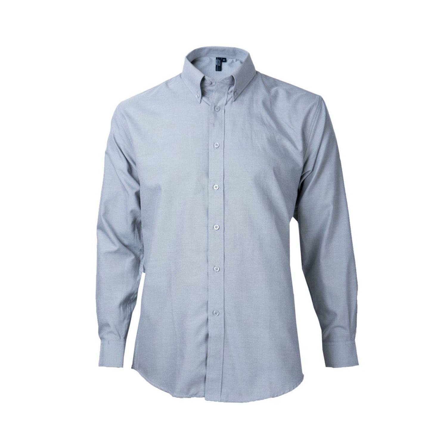 Camisa Oxford B/Suelto M/L Gris oscuro-0
