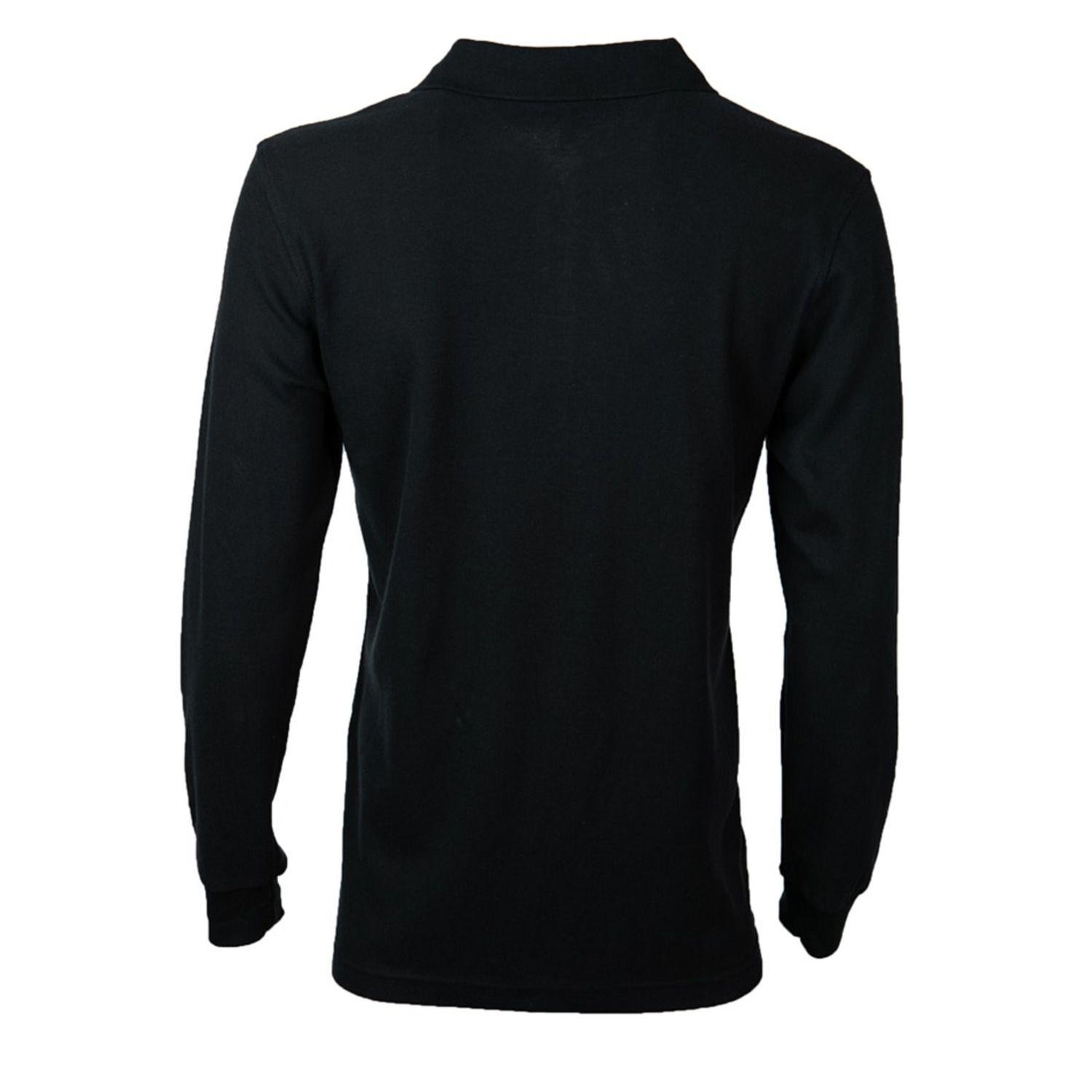 Polera Pique Hombre 80/20 M/L Negro-1
