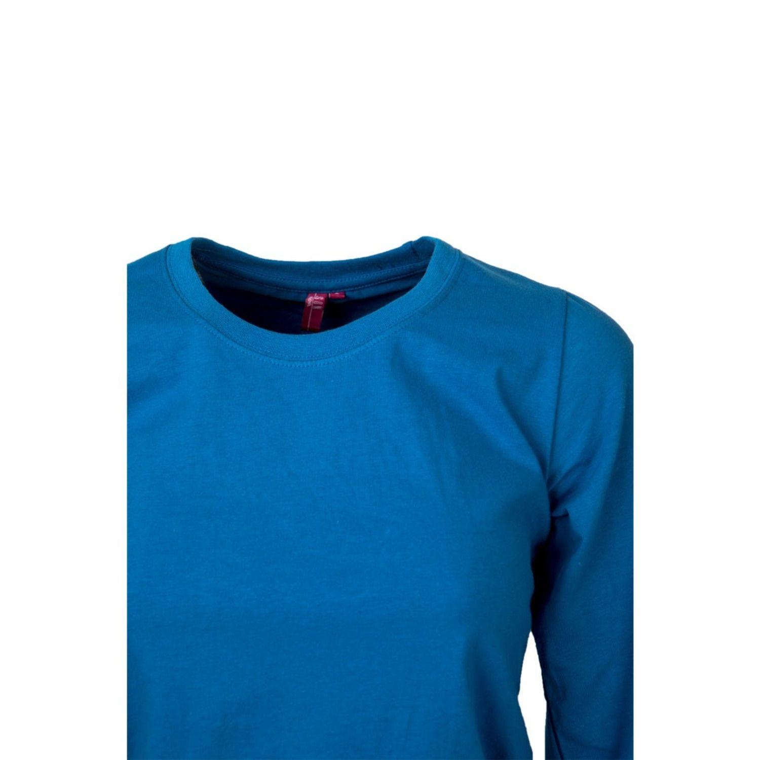 Polera Polo Spandex M/L Mujer Azul-1