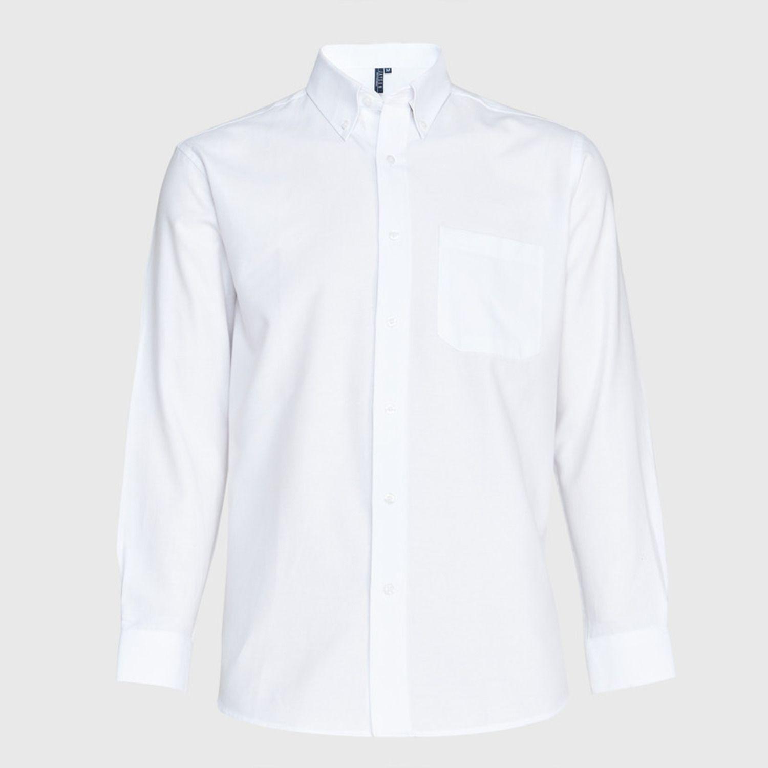 Camisa Oxford B/Pegado M/L Blanco-0