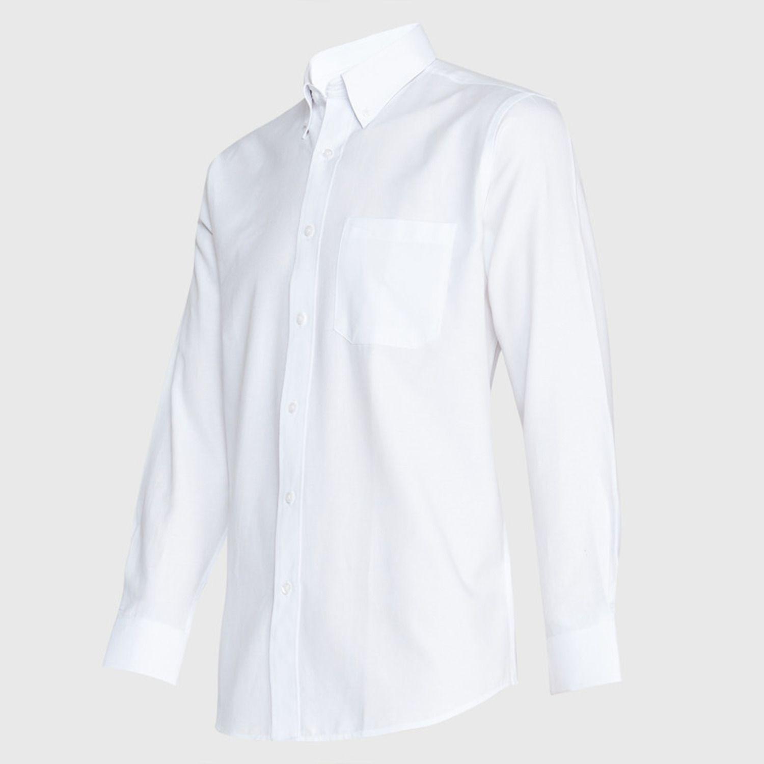 Camisa Oxford B/Pegado M/L Blanco-1