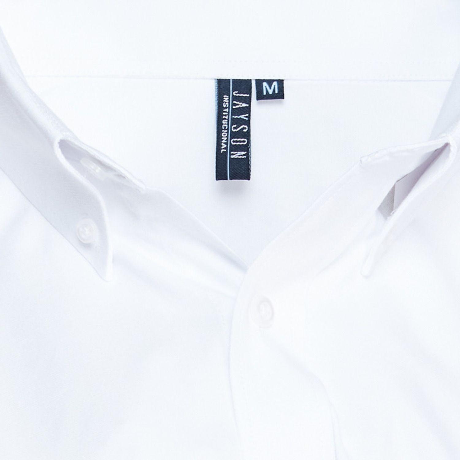 Camisa Oxford B/Pegado M/L Blanco-3