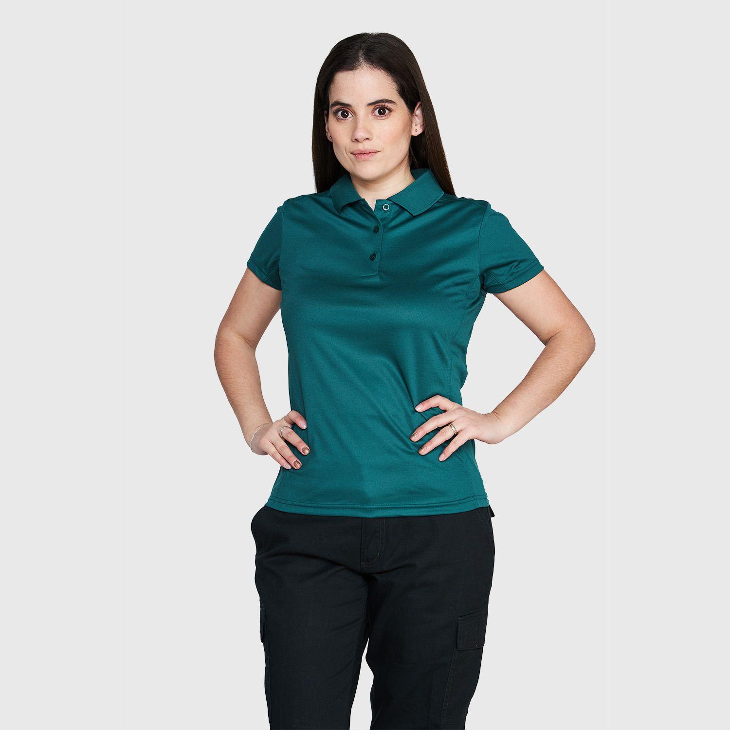 Polera Dry Fit Mujer M/C Verde petróleo-3