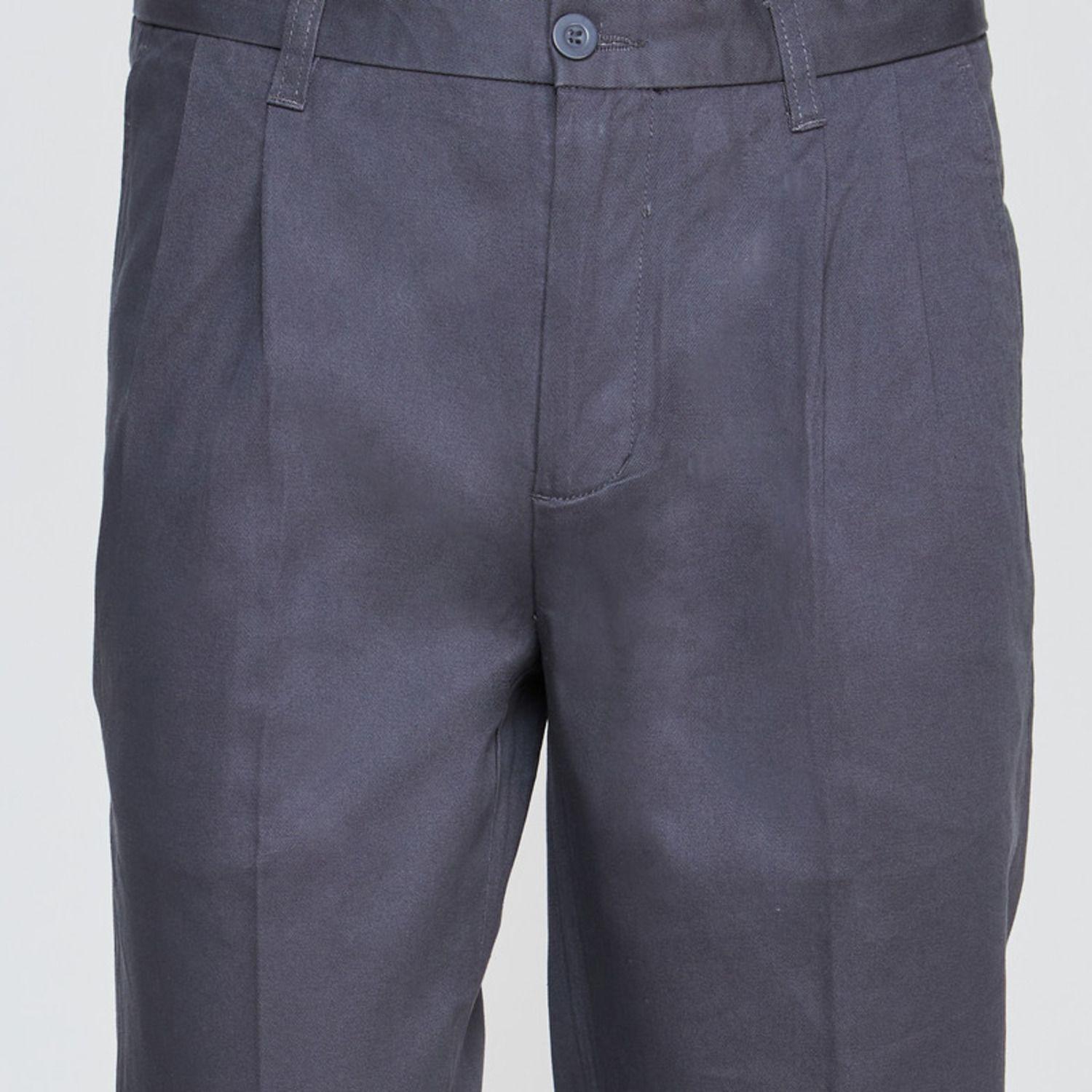 Pantalón Gabardina 100% Algodón C/Pinzas Hombre-3