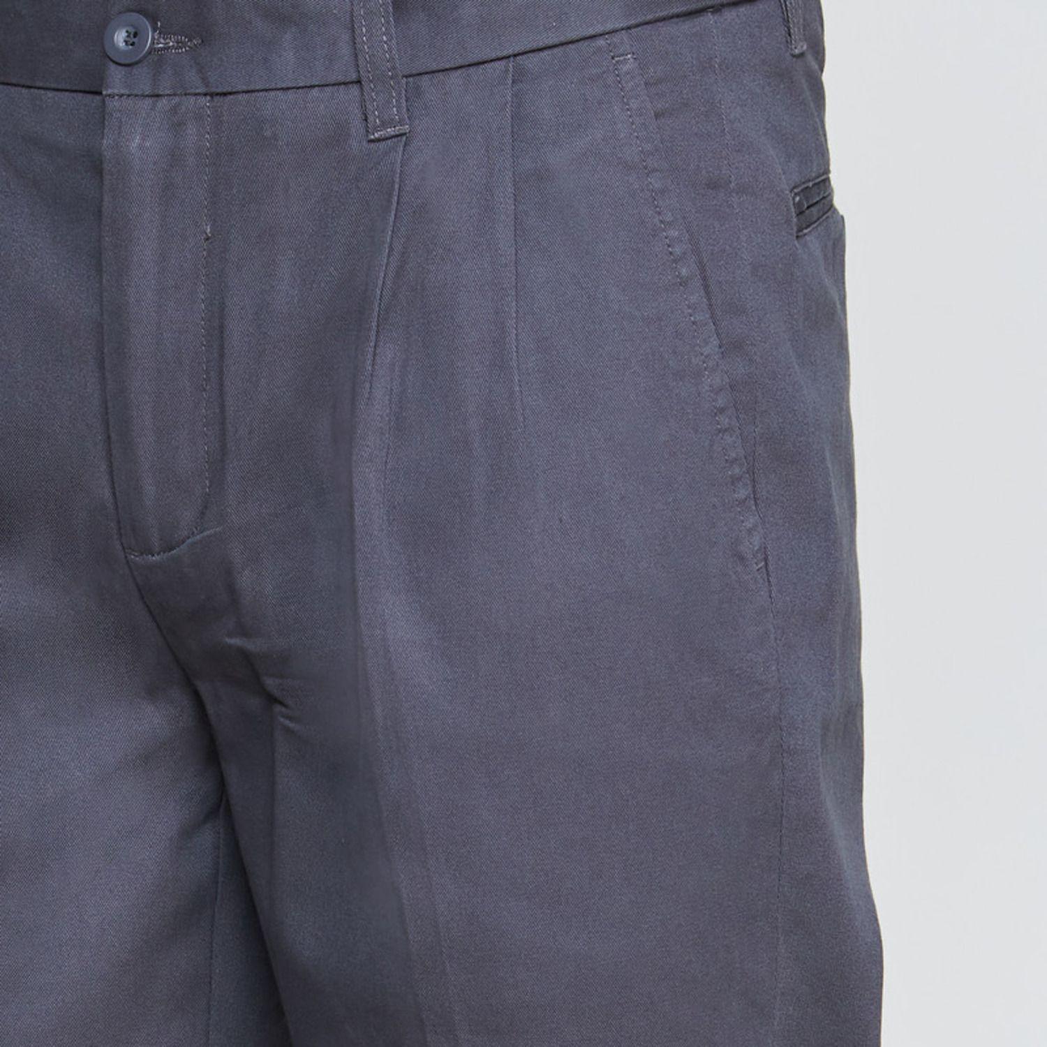 Pantalón Gabardina 100% Algodón C/Pinzas Hombre-4