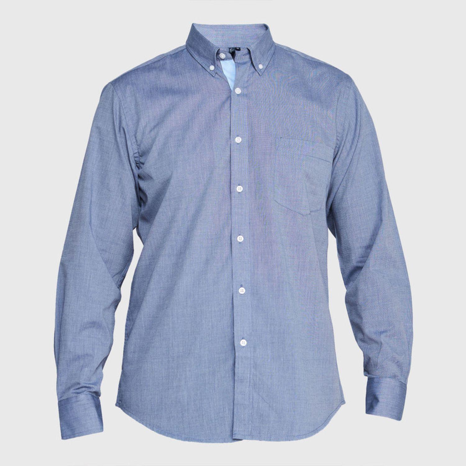 Camisa Fil A Fil Azul marino-1