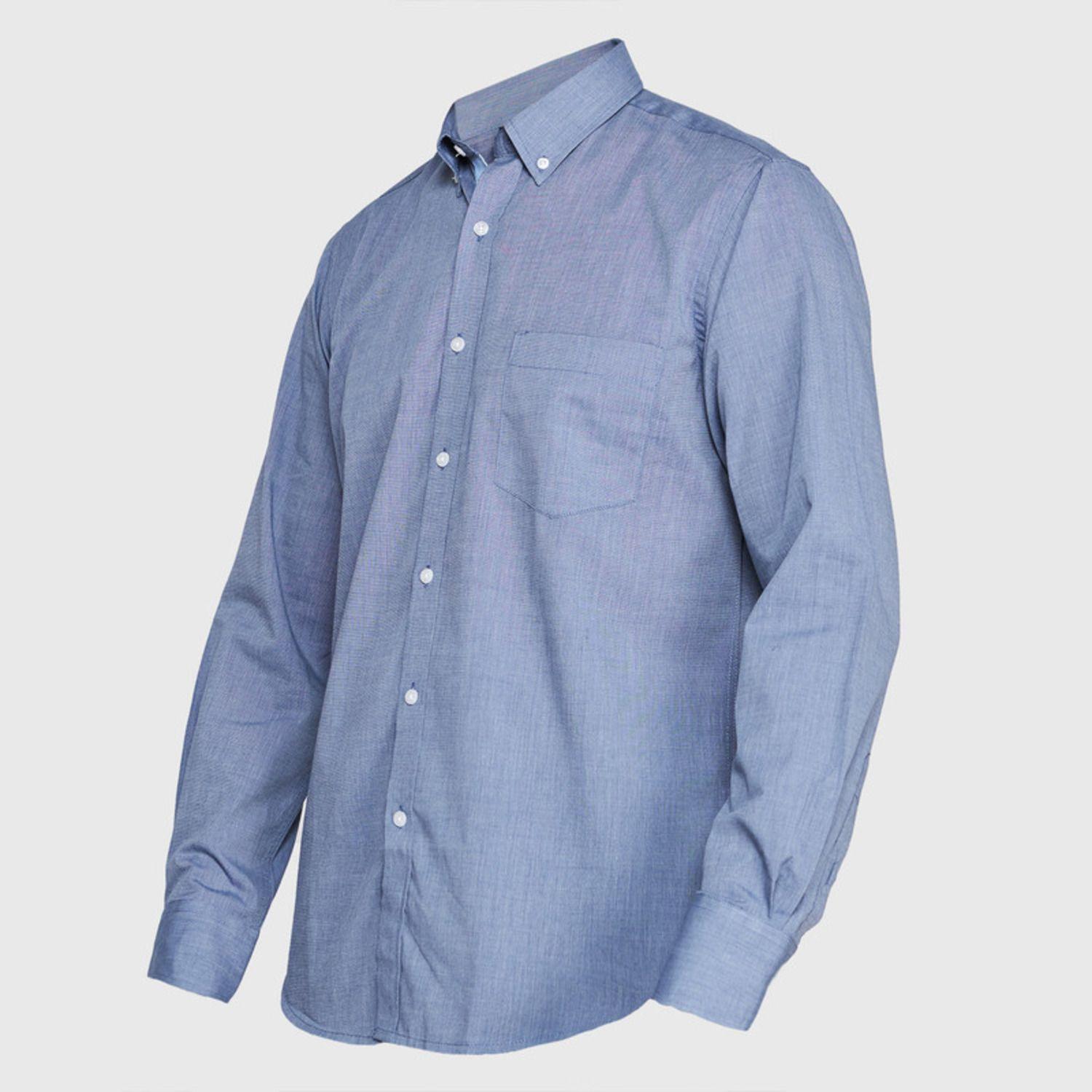 Camisa Fil A Fil Azul marino-2