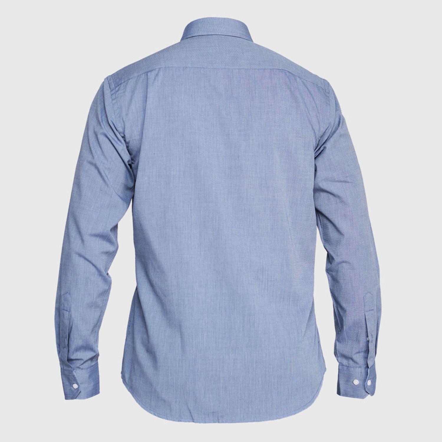 Camisa Fil A Fil Azul marino-3
