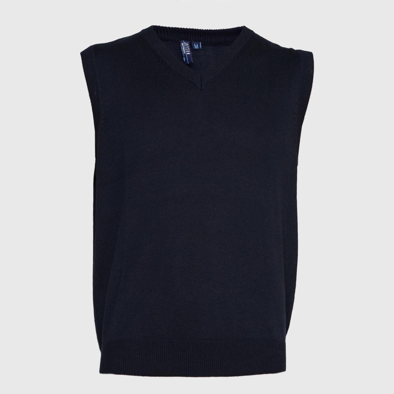 Sweater Cuello V Unisex S/M Azul marino-1