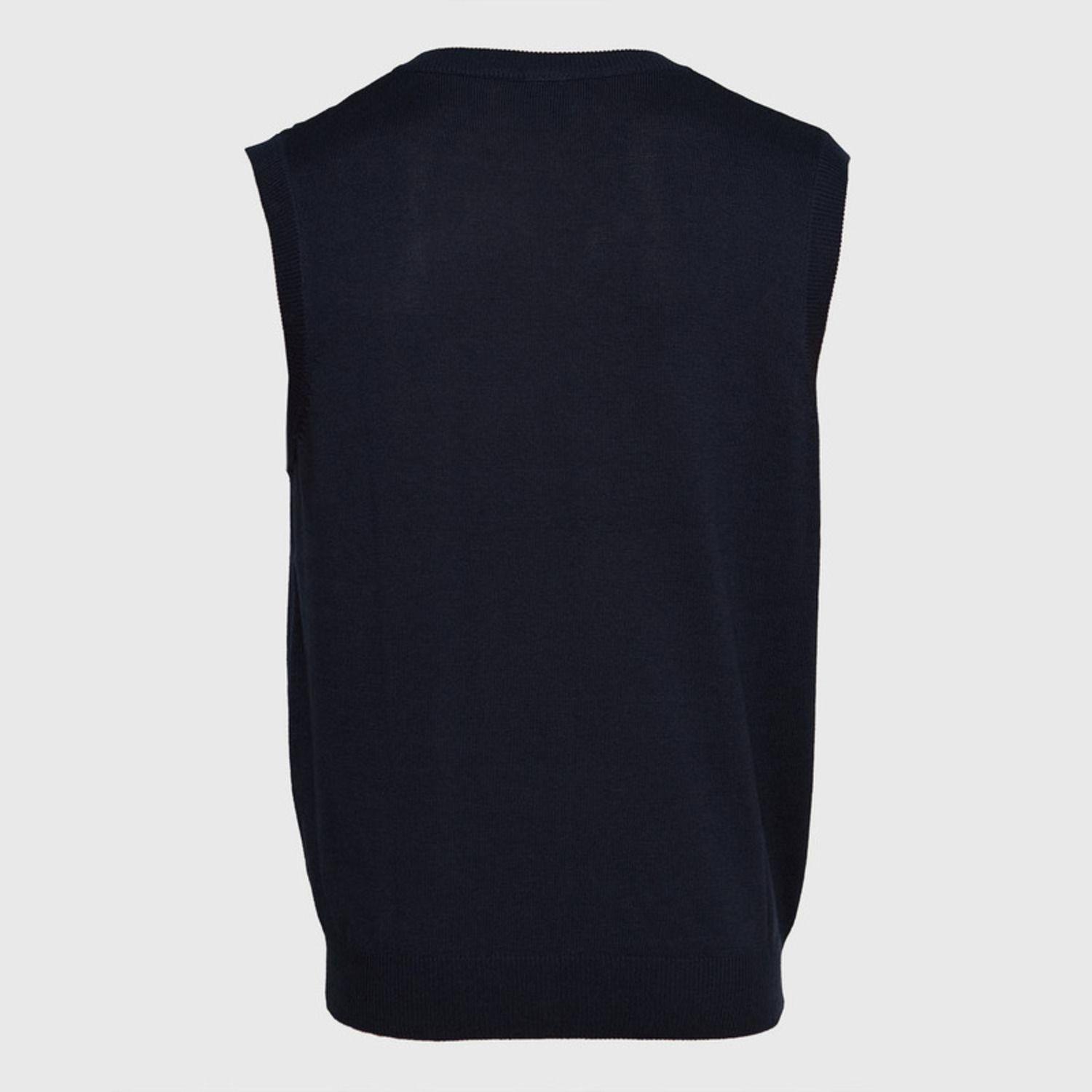 Sweater Cuello V Unisex S/M Azul marino-3