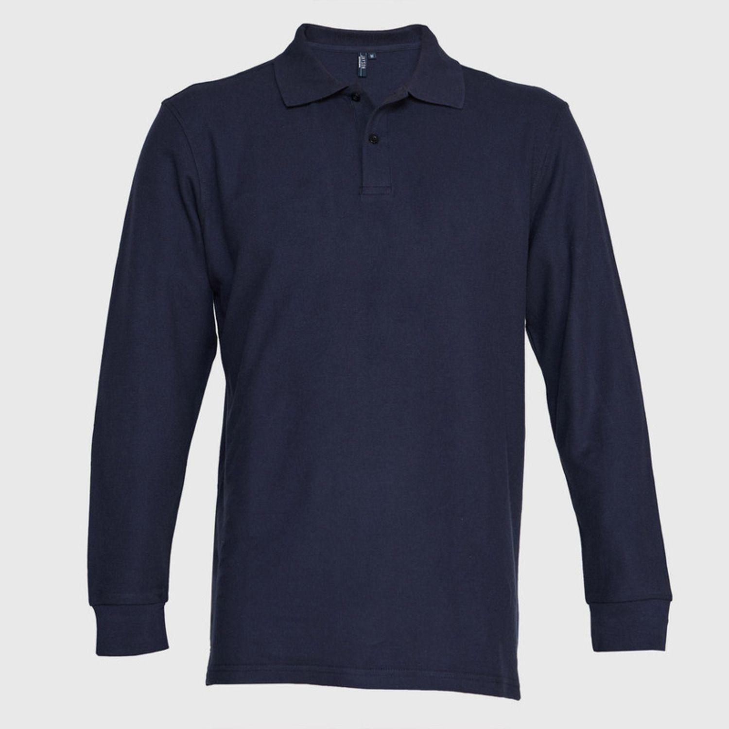 Polera Pique Hombre 80/20 M/L Azul marino-0
