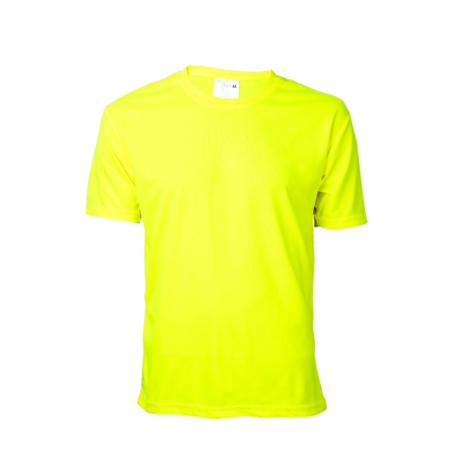 Polera Cuello Polo MC Fluor Amarillo-0