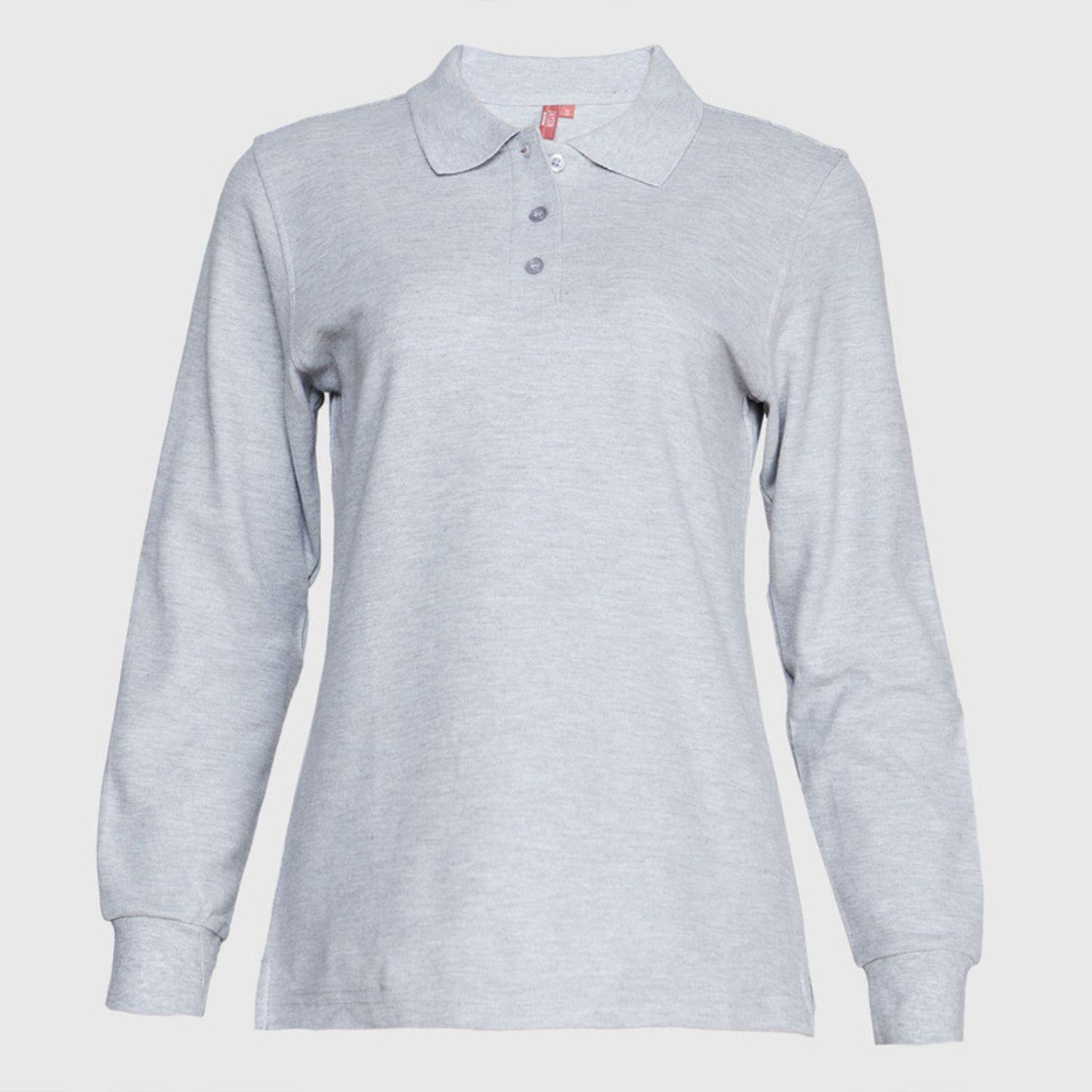 Polera Pique Mujer 80/20 M/L Gris oscuro-1