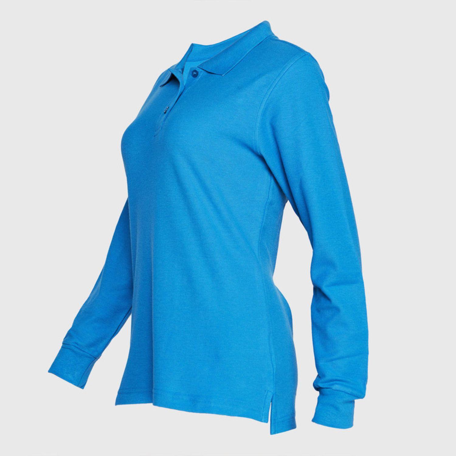 Polera Pique Mujer 80/20 M/L Azul-2
