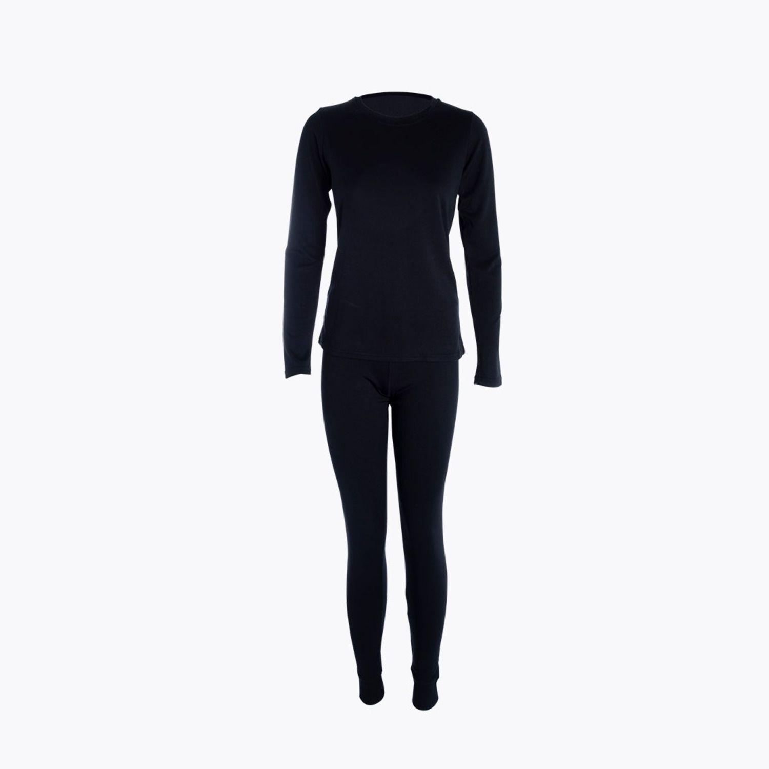 Primera Capa Mix Polera y Pantalón Mujer Negro-1