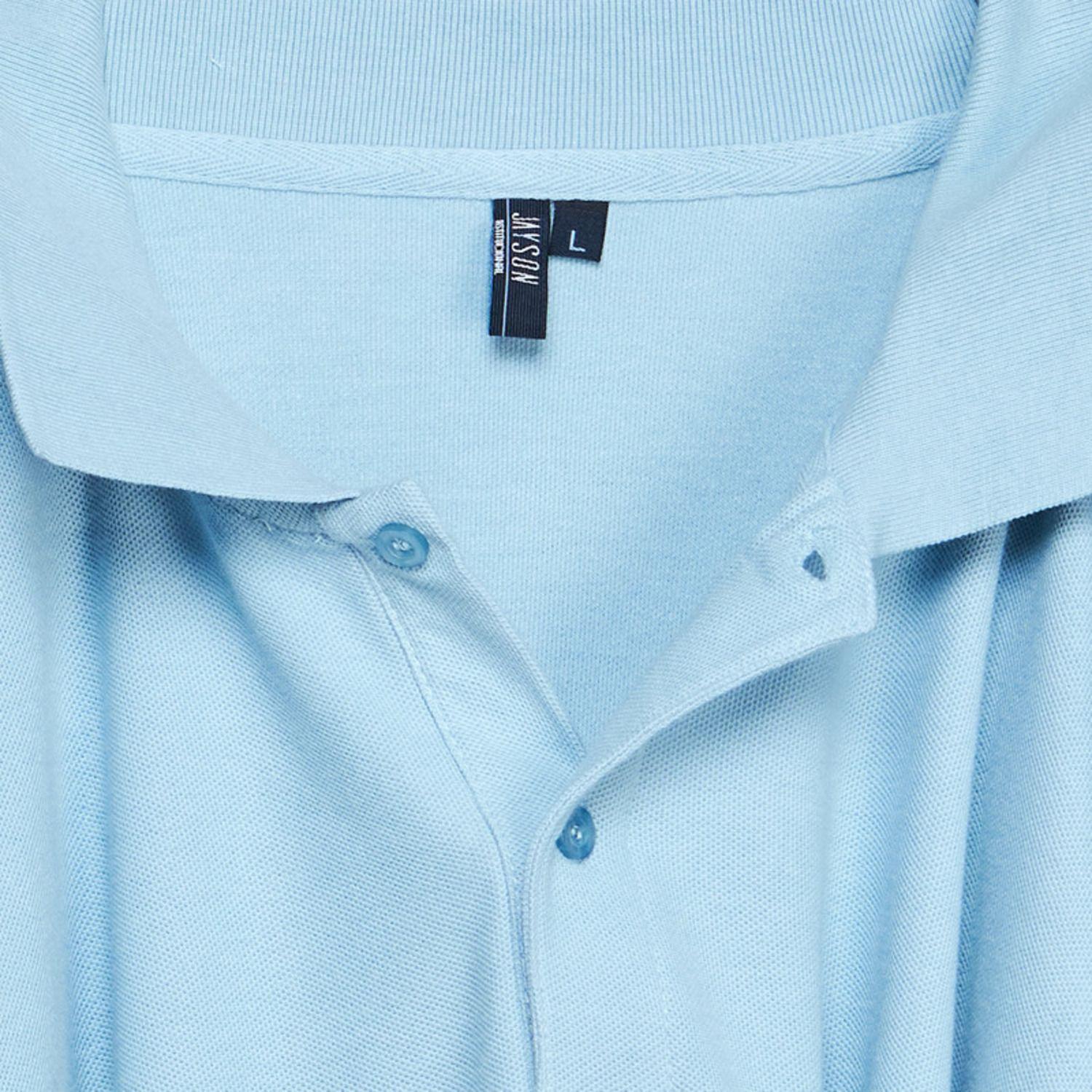 Polera Pique Hombre 80/20 M/L Celeste-3