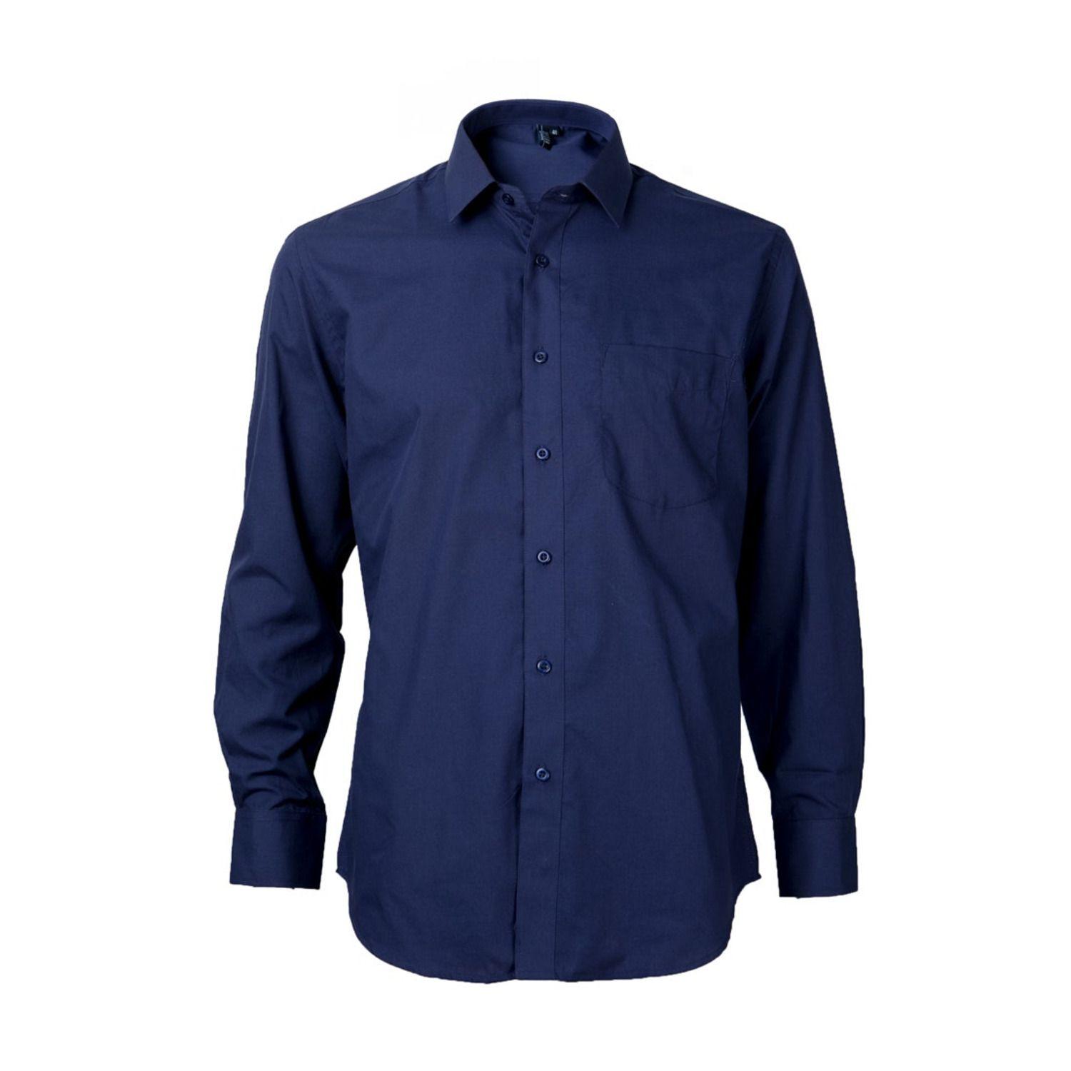 Camisa Trevira  Ml Comfort Azul marino-0