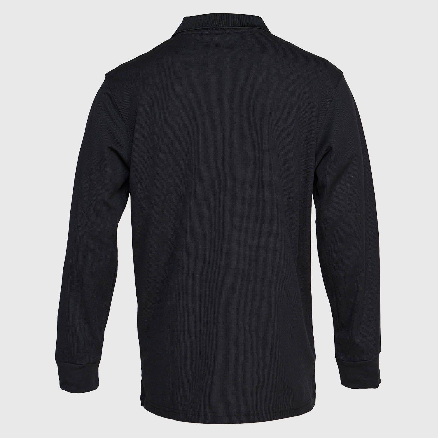 Polera Ml Hombre Waffle  Negro-2