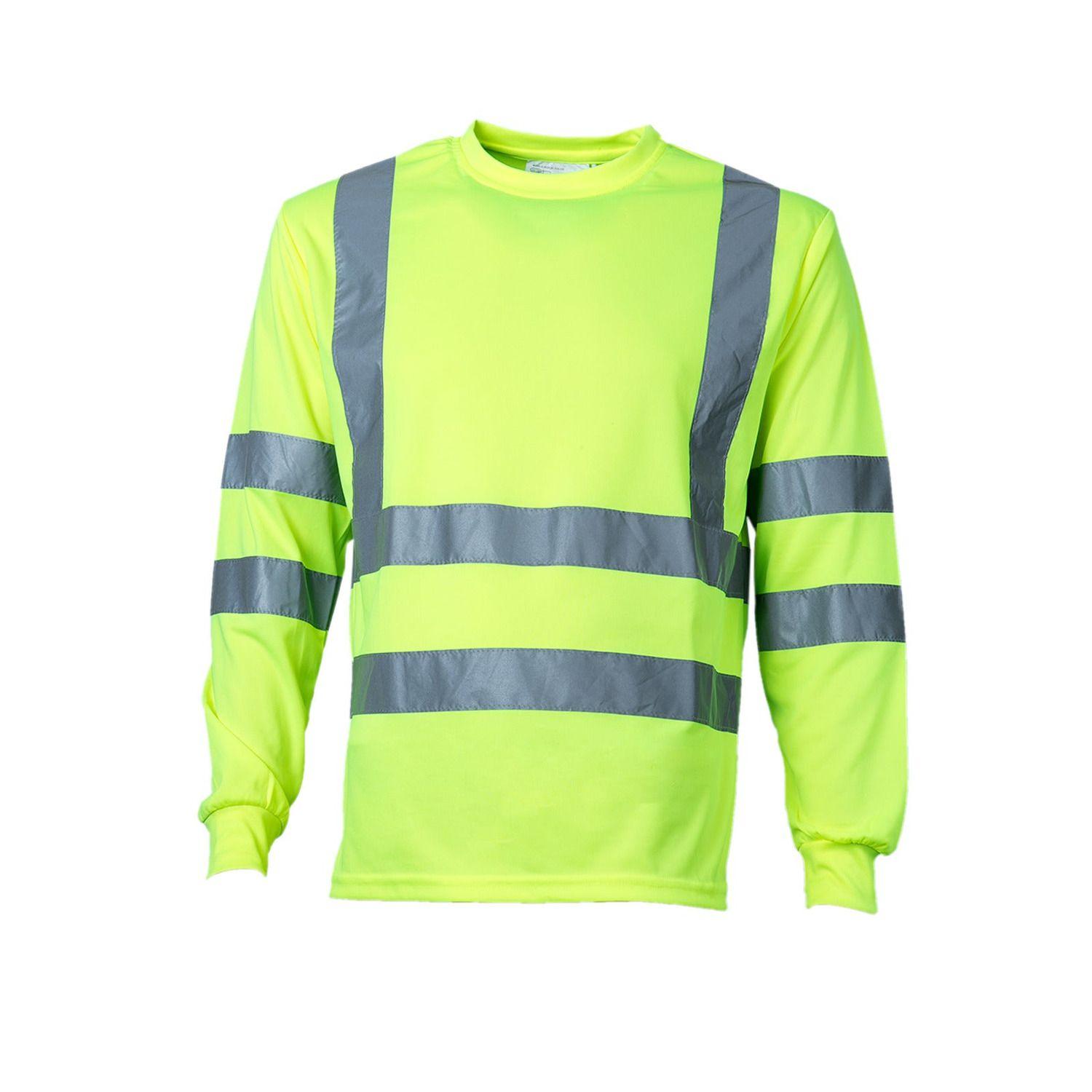 Polera Alta Visibilidad Ml Cuello Polo Amarillo-0