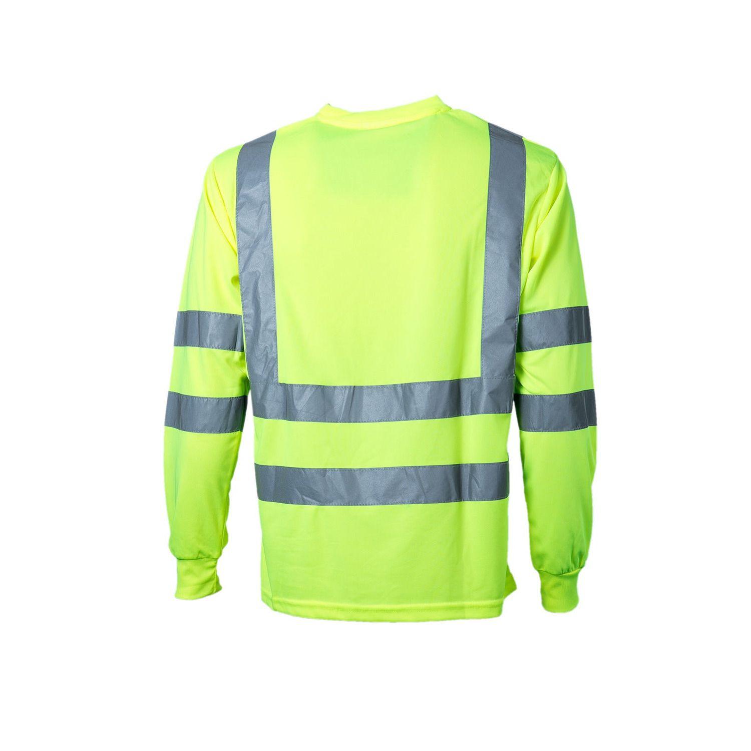 Polera Alta Visibilidad Ml Cuello Polo Amarillo-1