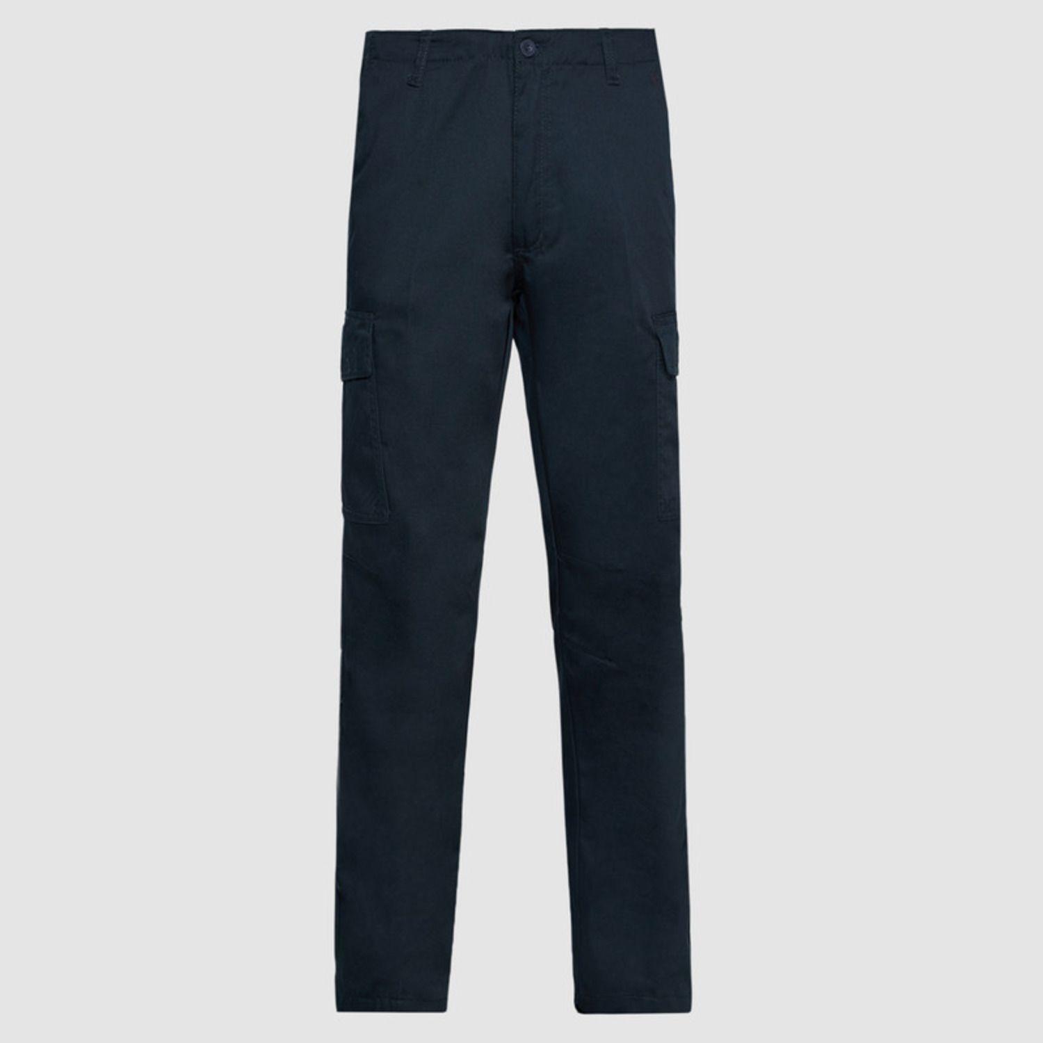 Pantalón Cargo Gabardina T/C Hombre Azul marino-0