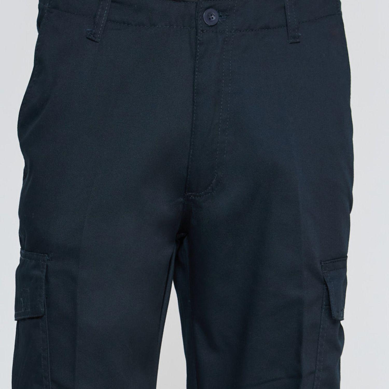 Pantalón Cargo Gabardina T/C Hombre Azul marino-3