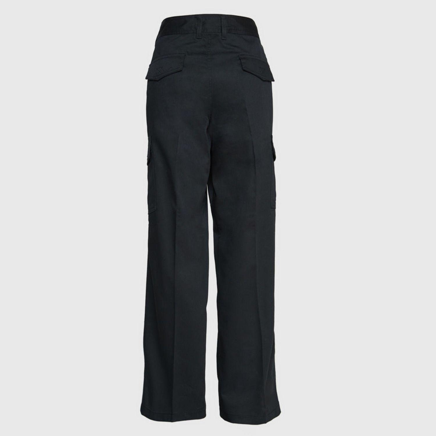 Pantalón Cargo Gabardina T/C Mujer Negro-3