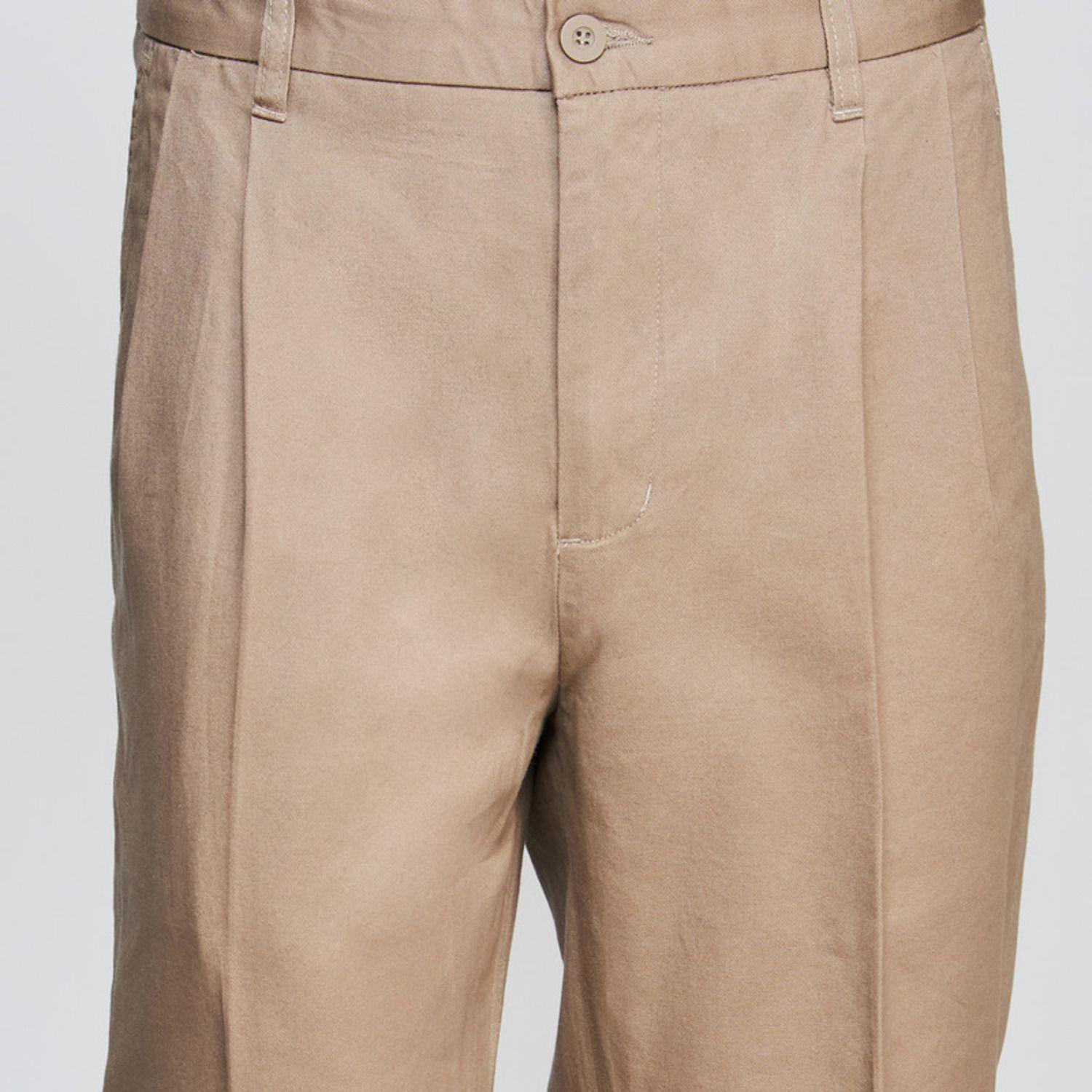 Pantalón Gabardina 100% Algodón C/Pinzas Hombre-3