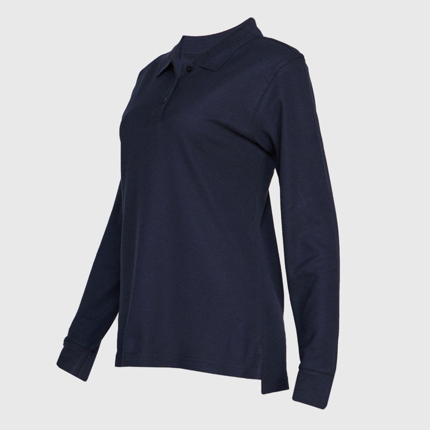 Polera Pique Tc Ml Mujer Azul marino-2