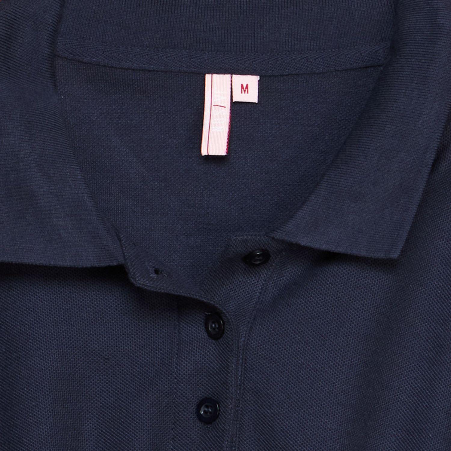 Polera Pique Tc Ml Mujer Azul marino-4