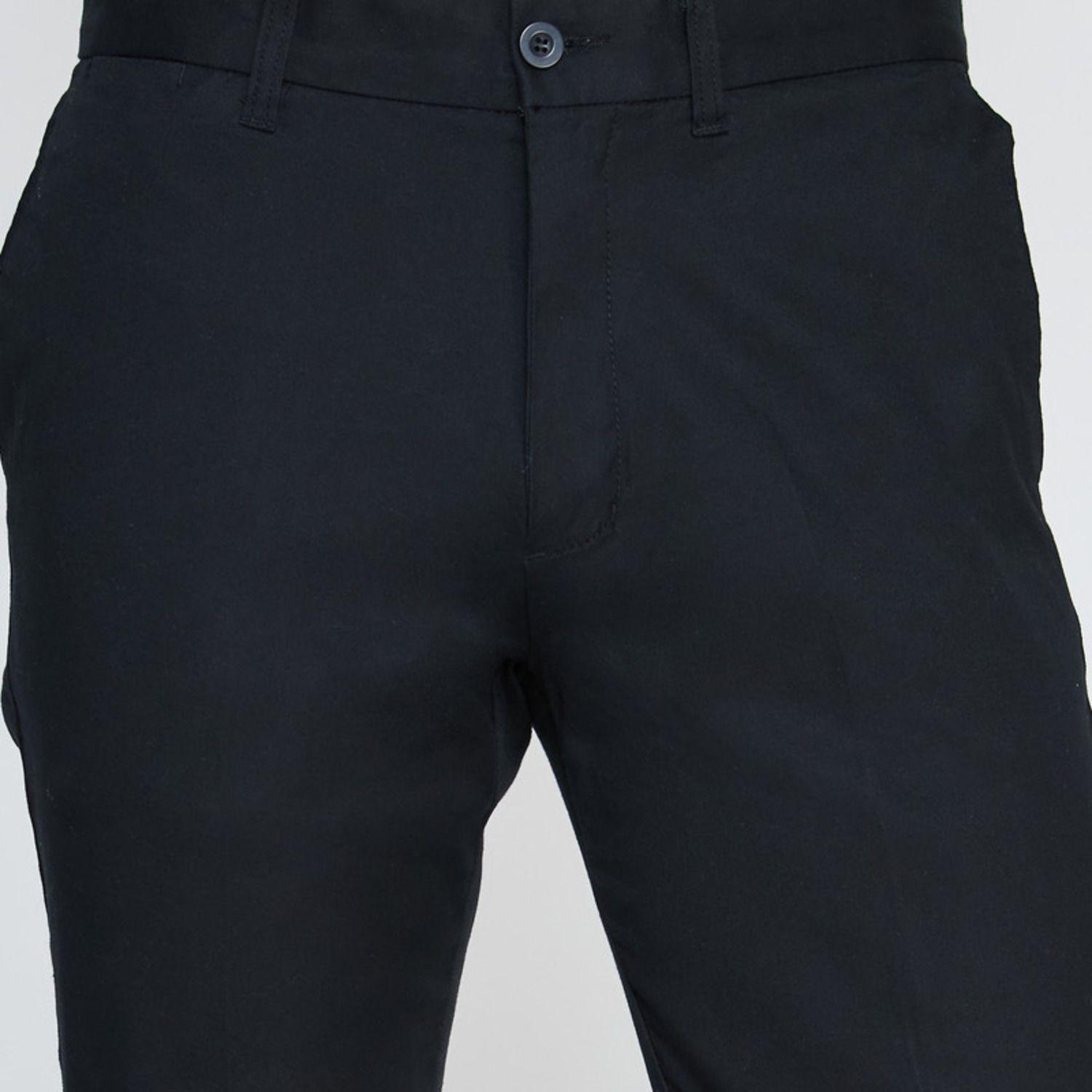 Pantalón Spandex Hombre Frente Plano Negro-4