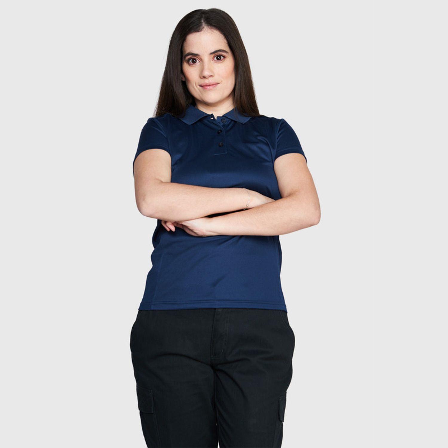 Polera Dry Fit Mujer M/C Azul marino-0