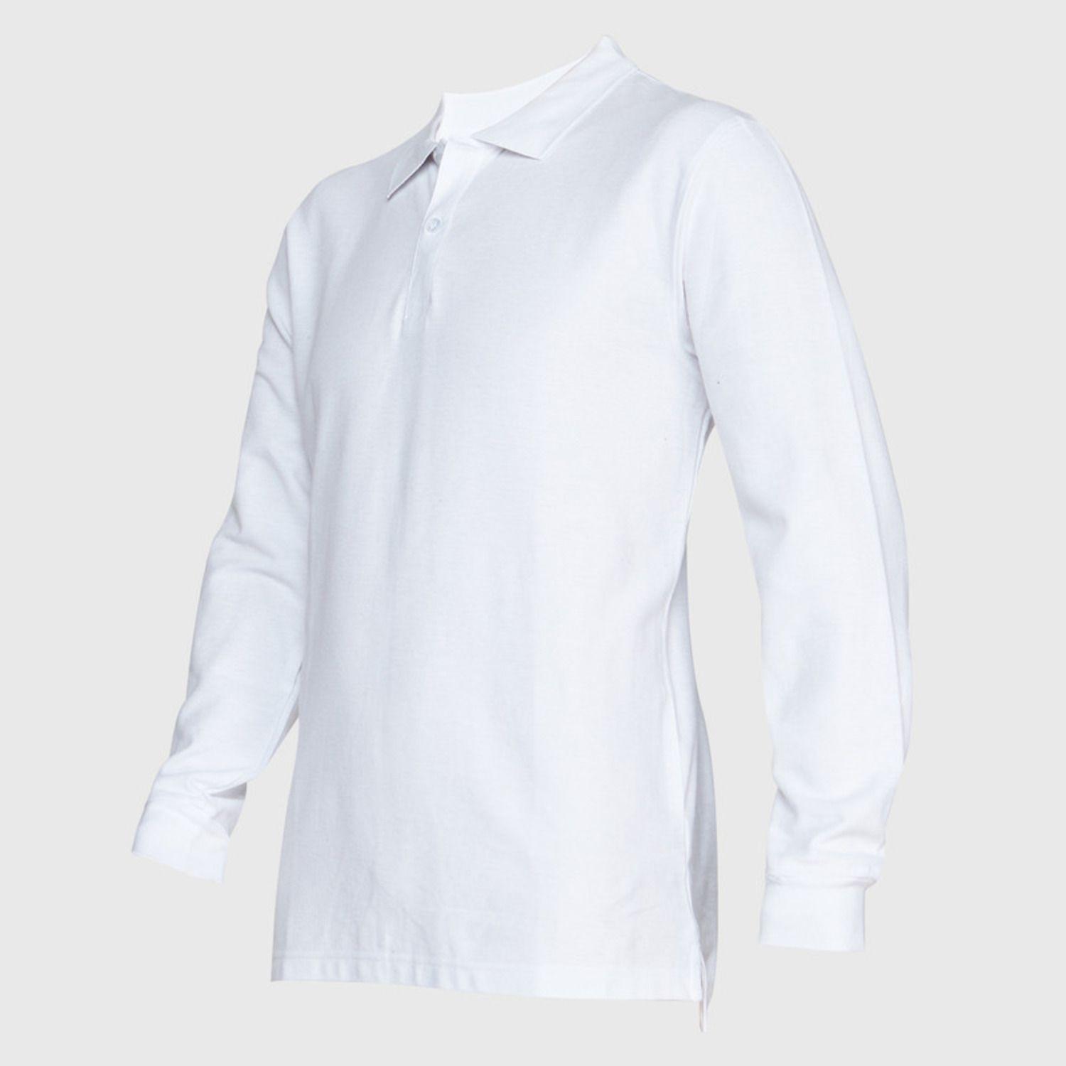 Polera Pique Hombre 80/20 M/L Blanco-2