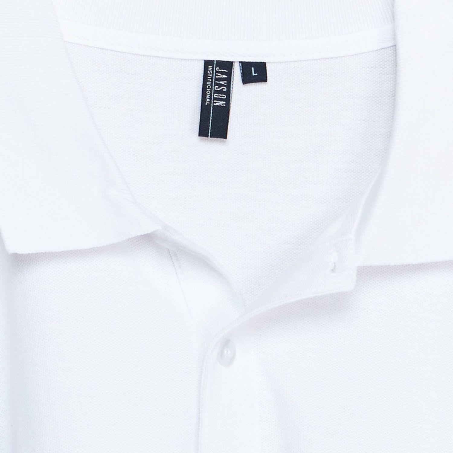 Polera Pique Hombre 80/20 M/L Blanco-4