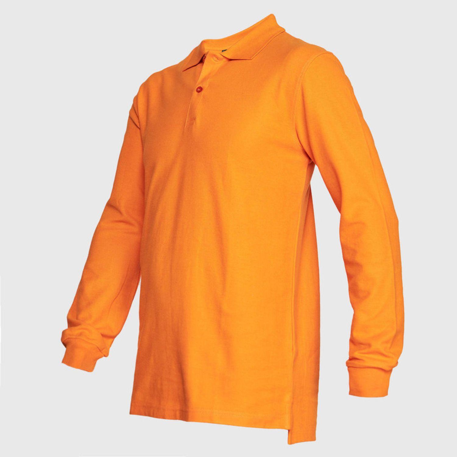 Polera Pique Hombre 80/20 M/L Naranja-1