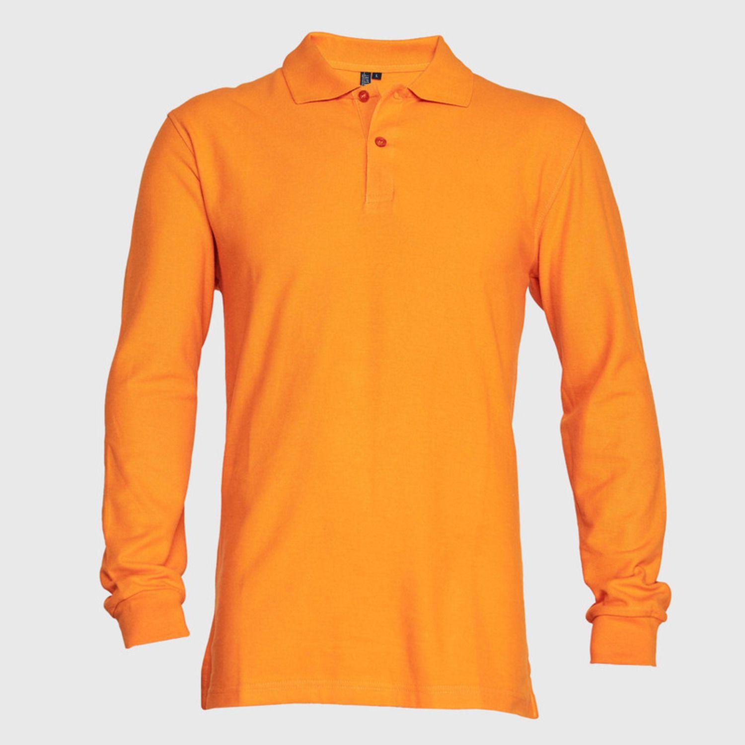 Polera Pique Hombre 80/20 M/L Naranja-0