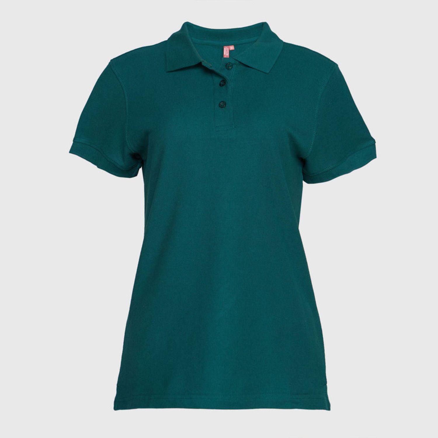 Polera Pique Mujer 80/20 M/C Verde musgo-1